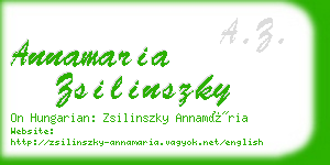 annamaria zsilinszky business card